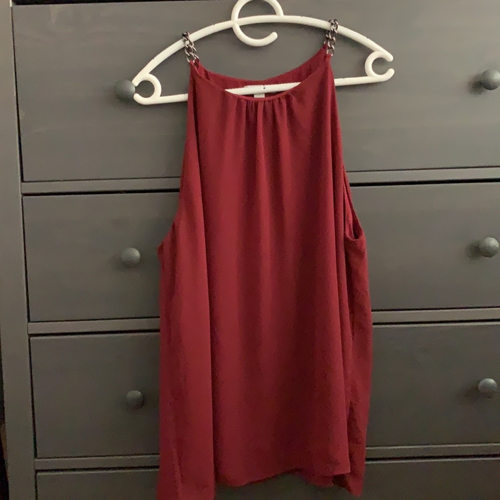 Maroon/Wine NY&C Tank Blouse Size XL